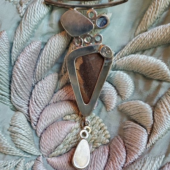 FABULOUS OPAL PENDANT NECKLACE. OH MY GOODNESS!!! Sterling Opal Necklace - Picture 11 of 14